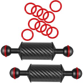 2pcs ذراع الألياف الكربونية و 10 حلقات السيليكون O-Ring