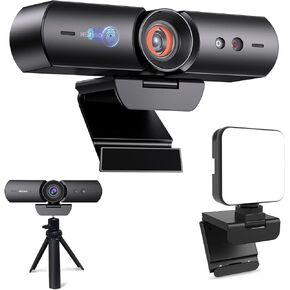NexiGo 1080P Webcam Kits, N930W HelloCam with Windows Hello, True Privacy, Automatic Electronic Shutter, Extendable Tripod Stand, Video Conference Lighting, for Zoom/Skype/Teams