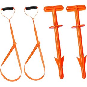 4 Pcs Deer Hunting Accessories,1700lbs Loadbearing Deer Drag Harness and Hunting Butt Out Tool,Field Dressing Knife,Deer Processing Equipment, Sturdy Rope with Soft Handle,Gifts for A Hunter