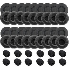 50 Pack Ear Cushions for Plantronics Headset, Earpads Replacement 50mm Ear Pads for Plantronics HW251N HW261N HW510 HW520 Blackwire 3220 3210 3320 C320 Jabra PRO 920 930 935 Biz 1500 GN2000 Headphones