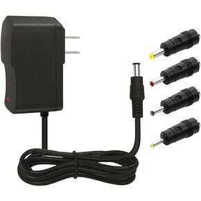 DC 5V 1A Power Supply 5W AC/DC Wall Plug Adapter AC 100V-240V to DC 5 Volt 1Amp 0.5A Replacement DC 5v Power Cord with 4TIPS for 5v led Lights Security Camera