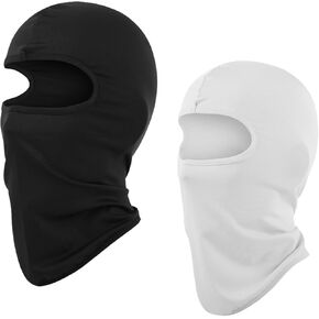 2pcs Balaclava Masks Thin Shiesty Mask Hood Face Cover Head Ski Mask for Men Women Fishing Cycling Black