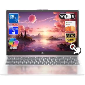 HP 15.6-inch Touchscreen Laptop, Intel Core 5 120U, FHD (1920 x 1200) Display, Wi-Fi 6, Webcam, Windows 11 Pro Copilot, w/Office 365 (16GB RAM | 1TB PCIe SSD)