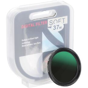 PATIKIL 37mm Mist Filter, Dreamy Soft Diffusion Filter Fog Effect Camera Lens Filter Slim Optical Glass with Lens Cap for Video Vlog Portrait Photography, Black