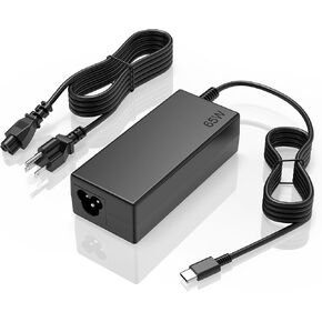 65W 45W USB C Charger for Dell Chromebook 3100 5190 3400 Latitude 5420 5520 5190 7410 7310 7420 7400 7390 2IN1 XPS 13 9310 9365 9370 9380 7390 TYP