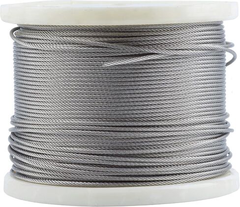 1/8" Stainless Steel Cable 500FT Wire Rope Cable T316(Marine Grade) 7x7 Strands Cable for Stair Fence Deck Railing, Black in Kuwait