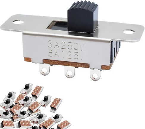 Mini Micro Slide Switch SPDT High Knob Vertical Slide Switch 3mm 1P2T 2 Position 3Pin Panel Mount Small Toggle Dip Miniature Switch for PCB Breadboard Electronic Board - 100pcs in Kuwait
