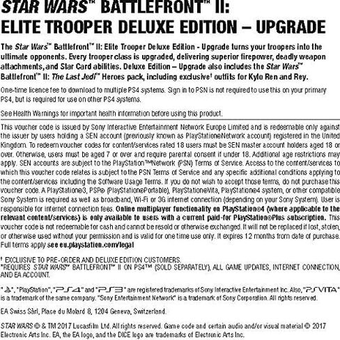 Star Wars Battlefront II: Elite Trooper Deluxe Edition (PS4) in Saudi Arabia
