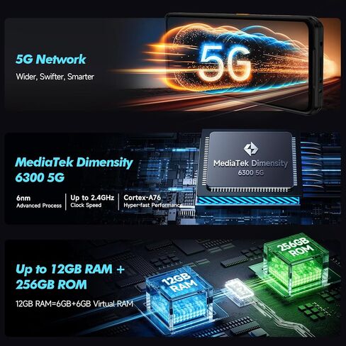 Ulefone Rugged Smartphone, Armor 25T Thermal Imaging Camera, Android 14 12GB + 256GB Helio G99 Octa-Core, 50MP + 64MP Night Vision, 33W/6500mAh 6.78 Inch 120Hz, IP68 Dual SIM 4G Unlocked Cell Phone in Saudi Arabia