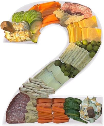 15in Cardboard Number Shape Box Fillable Tray, Food Charcuterie Board, Cupcake Sweet Party Decor (Number 8) in Kuwait