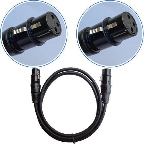 5ft XLR Microphone Cable,3 Pin Mic Cord for Speaker Systems and More XLR Audio Devices,Black (Male to Male) in Kuwait