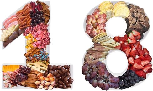 15in Cardboard Number Shape Box Fillable Tray, Food Charcuterie Board, Cupcake Sweet Party Decor (Number 8) in Kuwait