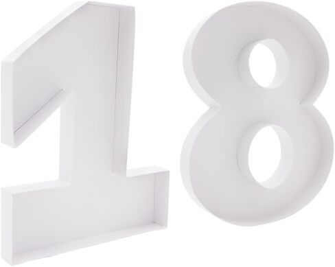 15in Cardboard Number Shape Box Fillable Tray, Food Charcuterie Board, Cupcake Sweet Party Decor (Number 8) in Kuwait