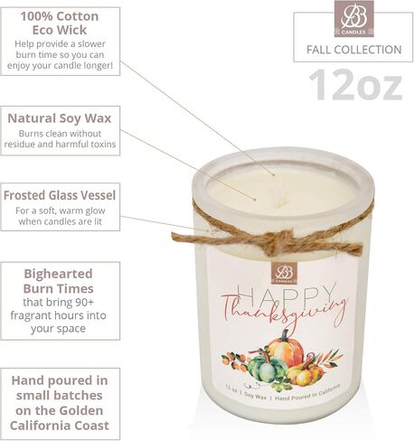 Winter & Fall Collection - Natural Soy Hand Poured Fragrant Candles, Frosted Jars with Bamboo Lid, Ideal for Home Decor & Relaxation, 90+ Hours Burn Time, 12oz (Sparkling Cranberry) in Saudi Arabia