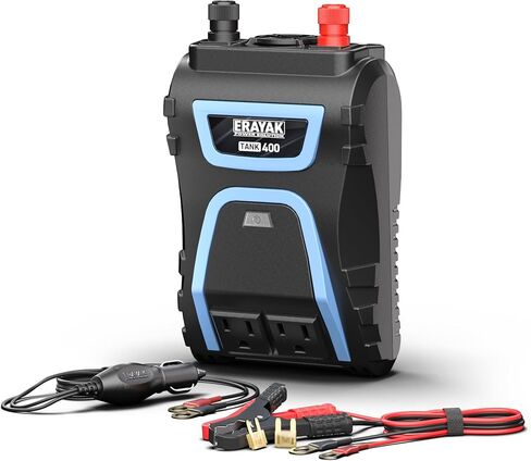 ERAYAK 200W Car Power Inverter, DC 12V to 110V AC Car Plug Adapter Outlet with 18W USB-C Charger/ 3.1A Dual USB/car Charger for Laptop in Saudi Arabia