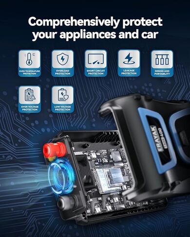 ERAYAK 200W Car Power Inverter, DC 12V to 110V AC Car Plug Adapter Outlet with 18W USB-C Charger/ 3.1A Dual USB/car Charger for Laptop in Saudi Arabia