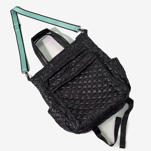 Quilted Nylon Dance Cali Backpack, Multiple Pockets, Black and Pink, The Tiler Peck Collection - BP04 (Black) in Saudi Arabia