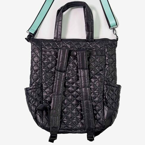 Quilted Nylon Dance Cali Backpack, Multiple Pockets, Black and Pink, The Tiler Peck Collection - BP04 (Black) in Saudi Arabia