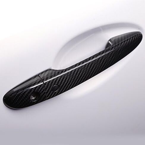 1 Set Sport Carbon Fiber Style Door Handle Cover Trim for Mazda 2 3 6 CX-3 CX-5 CX-9 (with Keyless Holes) in Saudi Arabia