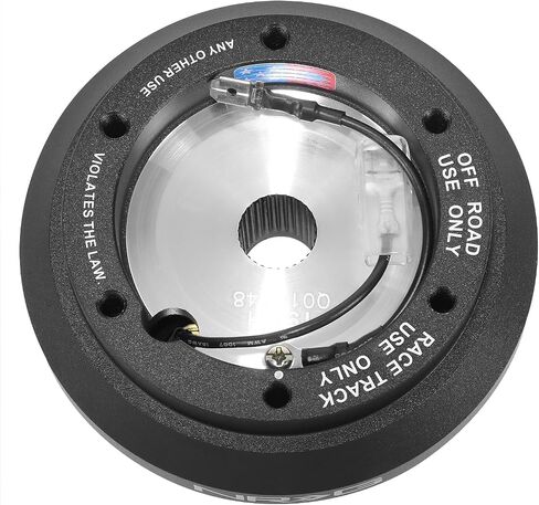 NRG Innovations SRK-RL190H-BK محول محور قصير لعجلة القيادة متوافق مع 86-91 CRX Civic / 86-90، أسود in Saudi Arabia