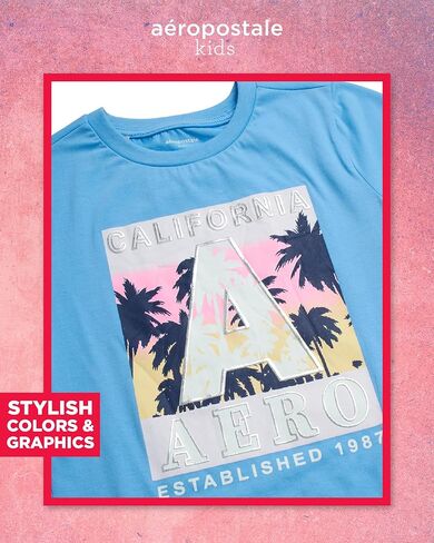 AEROPOSTALE Girls Pants Set - 2 Piece Short Sleeve Graphic Tee Tops and Soft Fleece Cargo Sweatpants Kids Clothing Set (7-16) in Kuwait