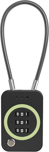 قفل التحرير والسرد ، قفل كابل متميز مع رمز ، أقفال مزيج لأمن السفر ، أقفال الأمتعة ، قفل سحاب لحقائب الظهر ، حقيبة ، حقيبة ، قفل قرص صغير مضاد للسرقة (غير مسطح ، أسود) in Kuwait