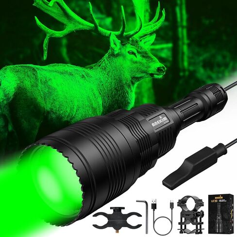 UC90 New 4-Color-in-1 (Red, White, Green,Blue) Circular Spotlight Hunting Light Predator Flashlight kit（Adjustable Light spot Clarity） in Saudi Arabia