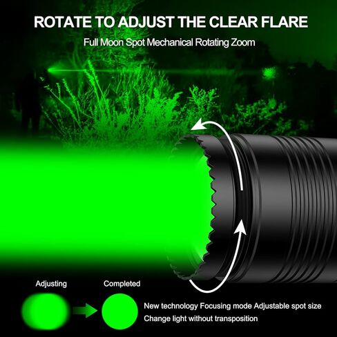 UC90 New 4-Color-in-1 (Red, White, Green,Blue) Circular Spotlight Hunting Light Predator Flashlight kit（Adjustable Light spot Clarity） in Saudi Arabia
