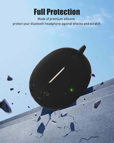 بالنسبة إلى غطاء علبة OnePlus Buds Pro 3 ، فإن غطاء الجلد السيليكون الكامل الواقي لـ OnePlus Buds Pro 3 ، مع Keychain & Lanyard و Cleaner Kit ، LED الأمامي المرئي ، الأسود in Saudi Arabia