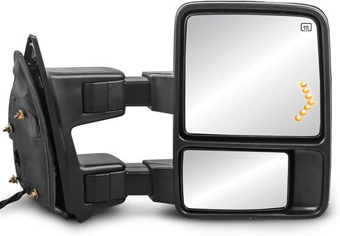 MOSTPLUS Driver Side Towing Mirror Compatible with 2008-2016 Ford F250 F350 F450 F550 Super Duty Power Heated Mirror w/Led Turn Light Left Side in Kuwait