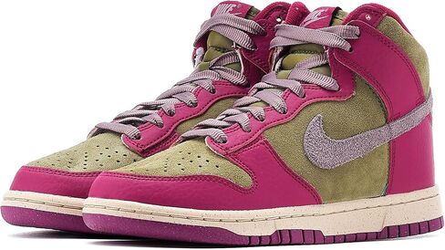 حذاء Nike Dunk High للنساء، أسود/أبيض ذرة فارسيتي، 38 EU، أسود فارسيتي كورن أبيض، 7 نساء in Kuwait
