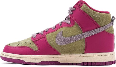 حذاء Nike Dunk High للنساء، أسود/أبيض ذرة فارسيتي، 38 EU، أسود فارسيتي كورن أبيض، 7 نساء in Kuwait