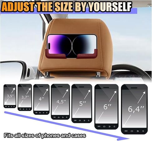 2PCS Multifunctional Mobile Phone Bracket - Wall Mount Phone Holder with Adhesive - Phone Stand Car Gravity Holder - Adjustable Width Auto Dashboard Cell Phone Mount Cradle (Red) in Saudi Arabia