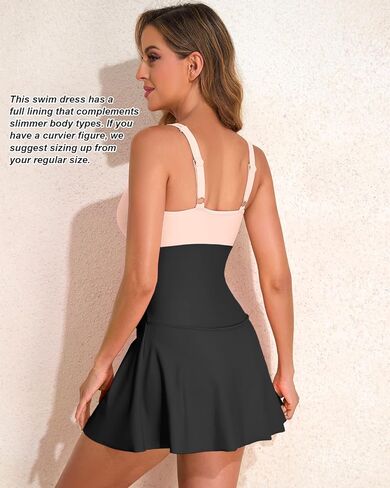 ملابس سباحة نسائية من قطعة واحدة من HEYTALALA مع تنورة ملابس سباحة للتحكم في البطن ملابس سباحة مقطوعة لباس سباحة ملفوف فستان سباحة بوش أب in Kuwait