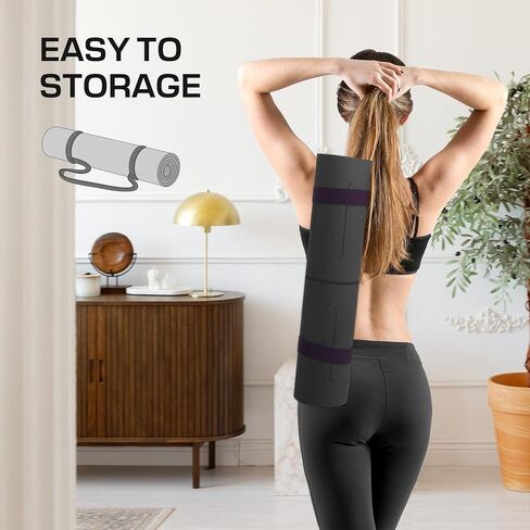 Yoga Mat Non Slip, Anti-Tear 3/16 Thick TPE Yoga Mats for Women and Men, 72"x24" Exercise & Fitness Mat with Carrying Strap, Workout Mats for Yoga, Pilates and Floor Exercise in Kuwait
