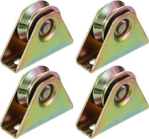 PATIKIL 2.75" V Groove Caster, V-Type Groove Wheel V Groove Pulley Sliding Gate Wheels for Driveway Gate Industrial Machines V Track Rail, Loading Capacity 661 Lbs in Kuwait