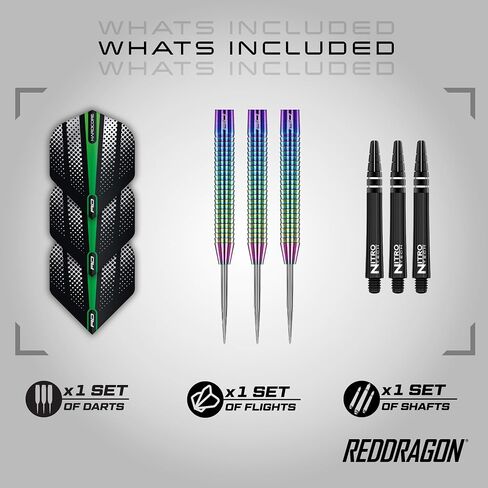 RED DRAGON Razor Edge Original - Tungsten Professional Steel Darts with Flights and shafts – Available in 20g, 21g, 23g, 24g, 26g, 28g, 29g, 30g, 33g in Kuwait