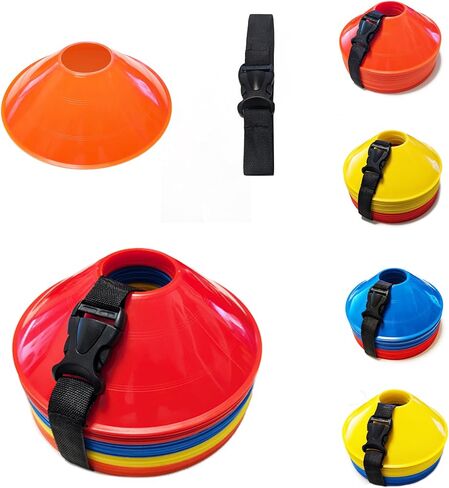 Soccer Cones (Set of 40) - Pro Performance Training Model - Multi-Sport Training Cones/Equipment for Coaches and Players. Suitable for Soccer, Football, Basketball, Lacrosse and More. in Saudi Arabia