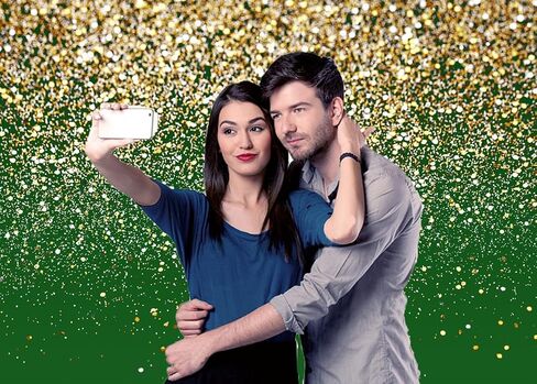 CHAIYA 7x5FT Green and Gold Birthday Backdrop - Gold Spots Bokeh Wedding Prom Graduation Photography Background in Saudi Arabia