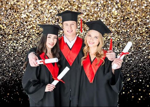 خلفية عيد ميلاد شايا 7x5ft وذهب الذهب - بقع الذهب خوخه حفل زفاف تخرج التخرج الخلفية in Kuwait