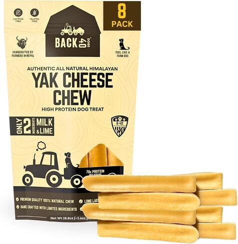 Himalayan Yak Cheese Dog Chews – Long-Lasting Natural Chews for Aggressive Chewers – 2-Ingredient, High Protein, Odorless, Dental Health Treats for Dogs (Large, 4 Pack) in Saudi Arabia