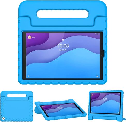 حالة Kids for Lenovo Tab M10 HD 2nd Gen ، Case for Lenovo TB-X306x/TB-X306F 2020 الإصدار 10.1 بوصة 2nd Gen Tablet ودية دوارة مزدوجة خفيفة الوزن إيفا ، الأزرق in Kuwait