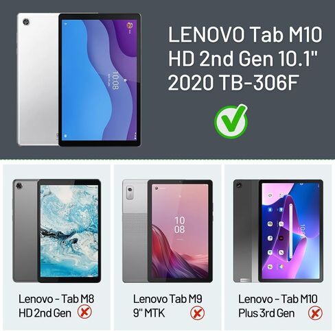 حالة Kids for Lenovo Tab M10 HD 2nd Gen ، Case for Lenovo TB-X306x/TB-X306F 2020 الإصدار 10.1 بوصة 2nd Gen Tablet ودية دوارة مزدوجة خفيفة الوزن إيفا ، الأزرق in Kuwait