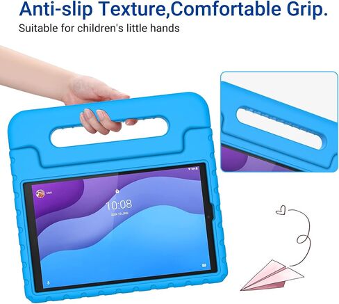 حالة Kids for Lenovo Tab M10 HD 2nd Gen ، Case for Lenovo TB-X306x/TB-X306F 2020 الإصدار 10.1 بوصة 2nd Gen Tablet ودية دوارة مزدوجة خفيفة الوزن إيفا ، الأزرق in Kuwait
