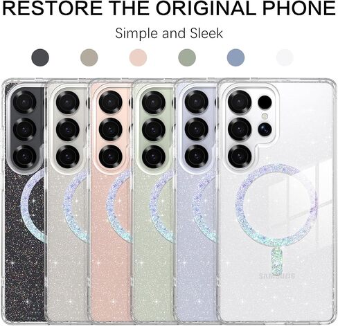 Bentoben for Samsung S25 Ultra Case Glitter Clear ، Galaxy S25ultra Magnetic Phone Case [متوافق مع Magsafe] غلاف واقٍ من Girling Girl Girl For S25ultra 6.9 بوصة in Saudi Arabia