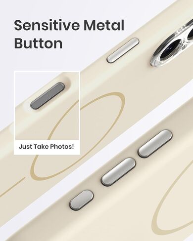 علبة السيليكون المغناطيسي لحالة iPhone 16 Pro مع واقي شاشة 2 ، واقي كاميرا أكريليك صلب ترقية ناعمة ناعمة رفيعة الأنيقة. in Saudi Arabia