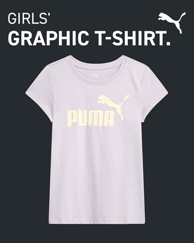 تي شيرت Puma Girls-تي شيرت شعار Core للفتيات-Tee Stehetic Crewneck Basic Athletic Short Sleeve (7-16) in Kuwait