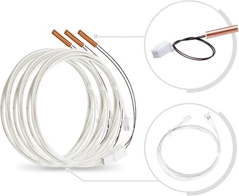 5PCS Ender 3 Thermistor 1.2m Upgrade, NTC 100K 3950 Thermistor, 3D Printer HT-NTC100K Thermistor Sensor 3x15mm Compatible for E3D V6 Volcano PT100 Ender 3, Ender 5, CR10 Hotend Thermistor, in Saudi Arabia