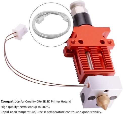 5PCS Ender 3 Thermistor 1.2m Upgrade, NTC 100K 3950 Thermistor, 3D Printer HT-NTC100K Thermistor Sensor 3x15mm Compatible for E3D V6 Volcano PT100 Ender 3, Ender 5, CR10 Hotend Thermistor, in Saudi Arabia