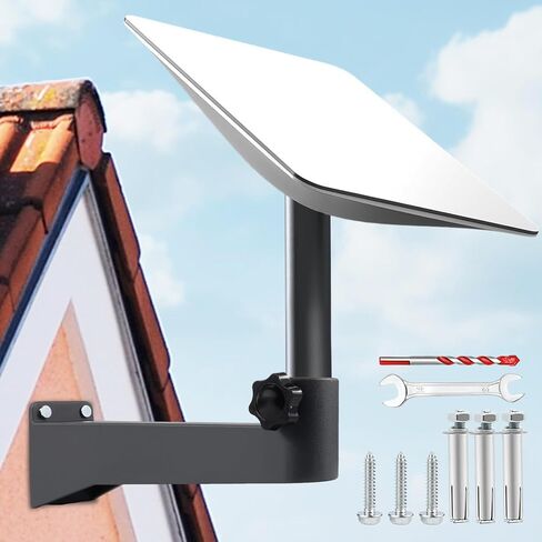 Starlink Mount - 30" Adjustable Starlink Mounting Kit - Starlink Roof Mount Kit Compatible with V2 Starlink - J-Pipe Starlink Long Wall Mount for Starlink Internet Kit Satellite in Saudi Arabia